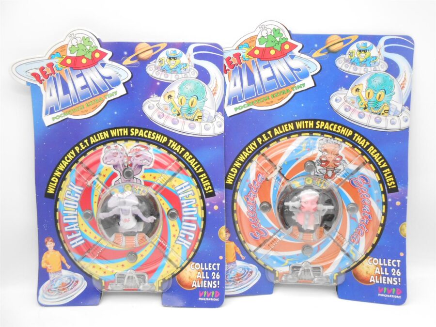 P.E.T ALIENS!👽 10 Figuren 🔥Vivid 1993🔥 SEALED 🛸RARE Konvolut