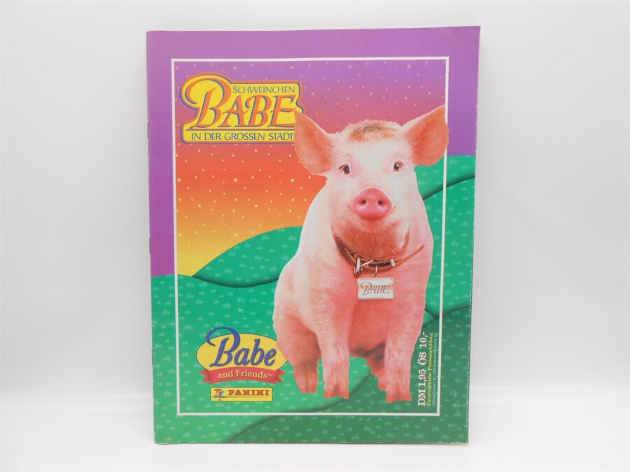 PANINI Schweinchen Babe in der großen Stadt Sticker Sammelalbum/ 50% voll