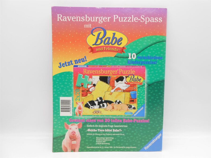 PANINI Schweinchen Babe in der großen Stadt Sticker Sammelalbum/ 50% voll