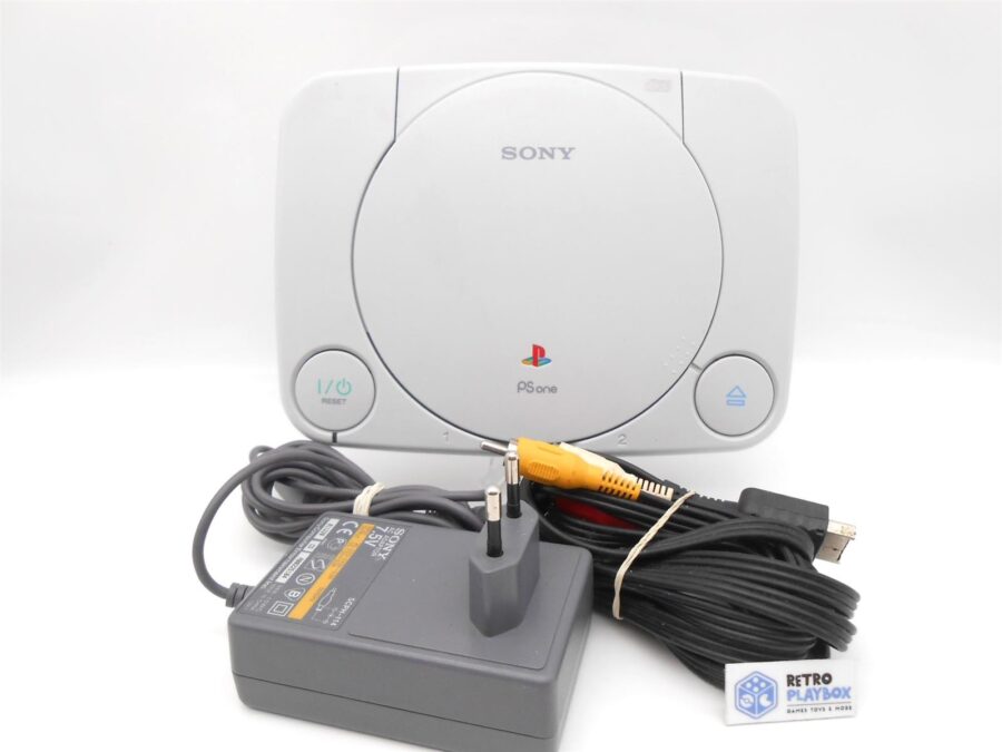 PlayStation 1 PS1 One SLIM Konsole mit Anschlusskabeln Sony getestet