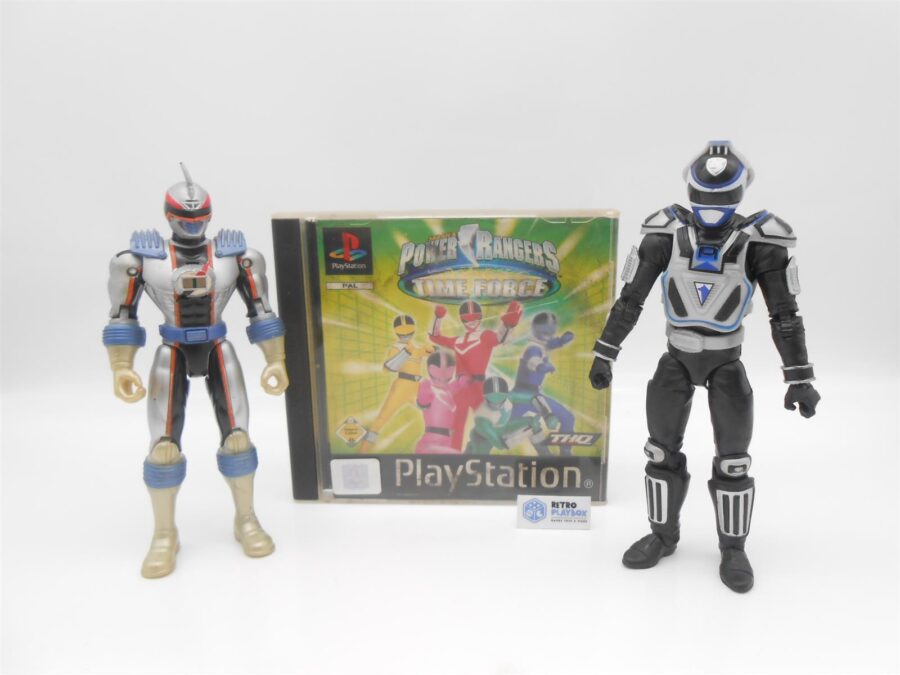 Playstation 1 Spiel Power Rangers Time Force +2 Actionfiguren Hasbro