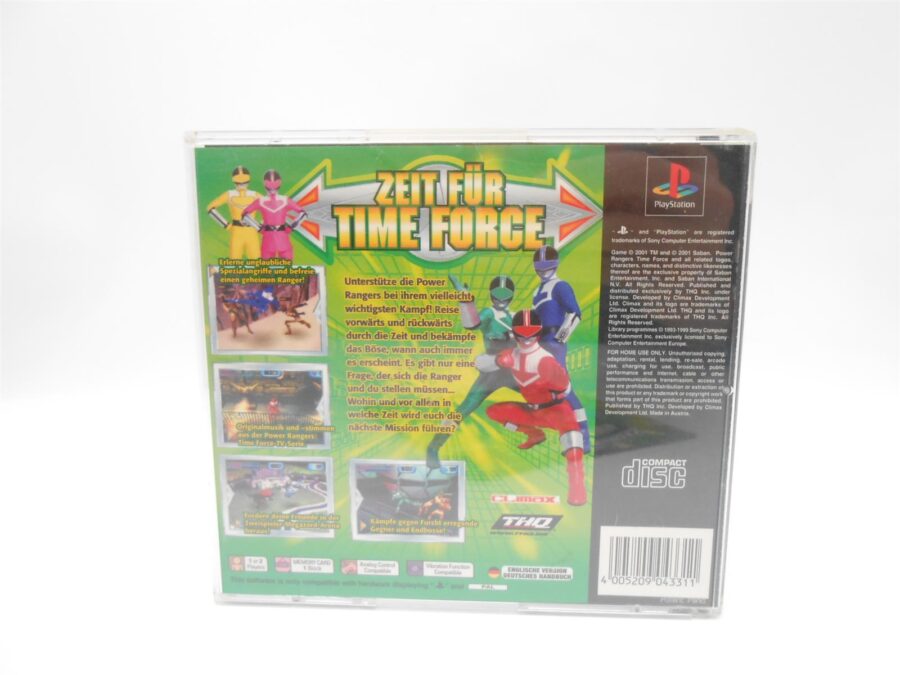 Playstation 1 Spiel Power Rangers Time Force +2 Actionfiguren Hasbro