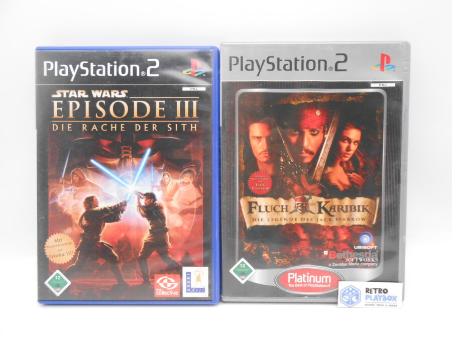 Playstation 2 Star Wars Episode 3 & Fluch Der Karibik Zustand: Gut