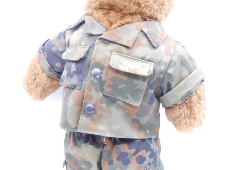 Plüsch Bundeswehr Bär 55cm mit Fallschirmspringerabzeichen & Stiefel Rar