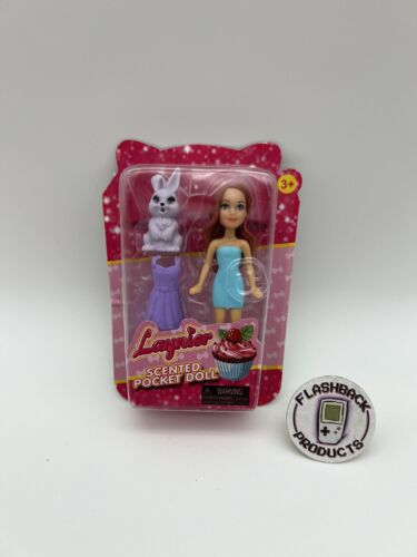 Pocket Doll / Mini Puppe mit blauen Kleid Vintage Retro 80er 90er NEU OVP