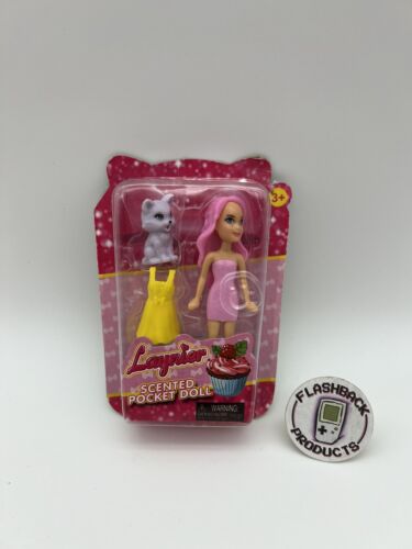 Pocket Doll / Mini Puppe mit rosa Kleid Vintage Retro 80er 90er NEU OVP