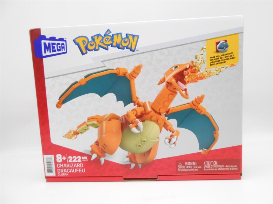 Pokemon Glurak Charizard Mega Bauset Klemmbausteine Mattel NEU OVP