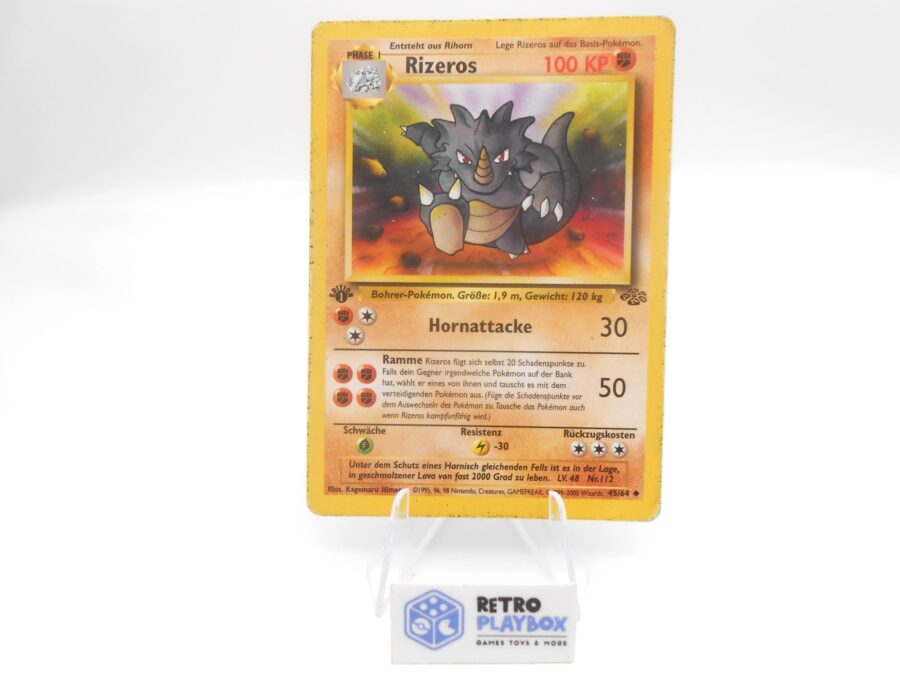 Pokémon RIZEROS 1 Edition 2000er 45/64 Dschungel Jungle DE Vintage Karte