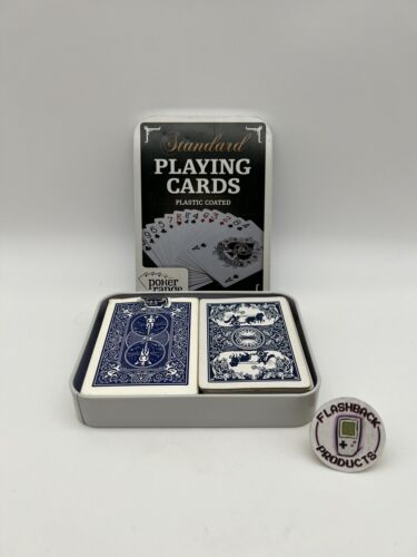 Poker Playing Cards Standard - Metallbox - Klassiker - Vintage