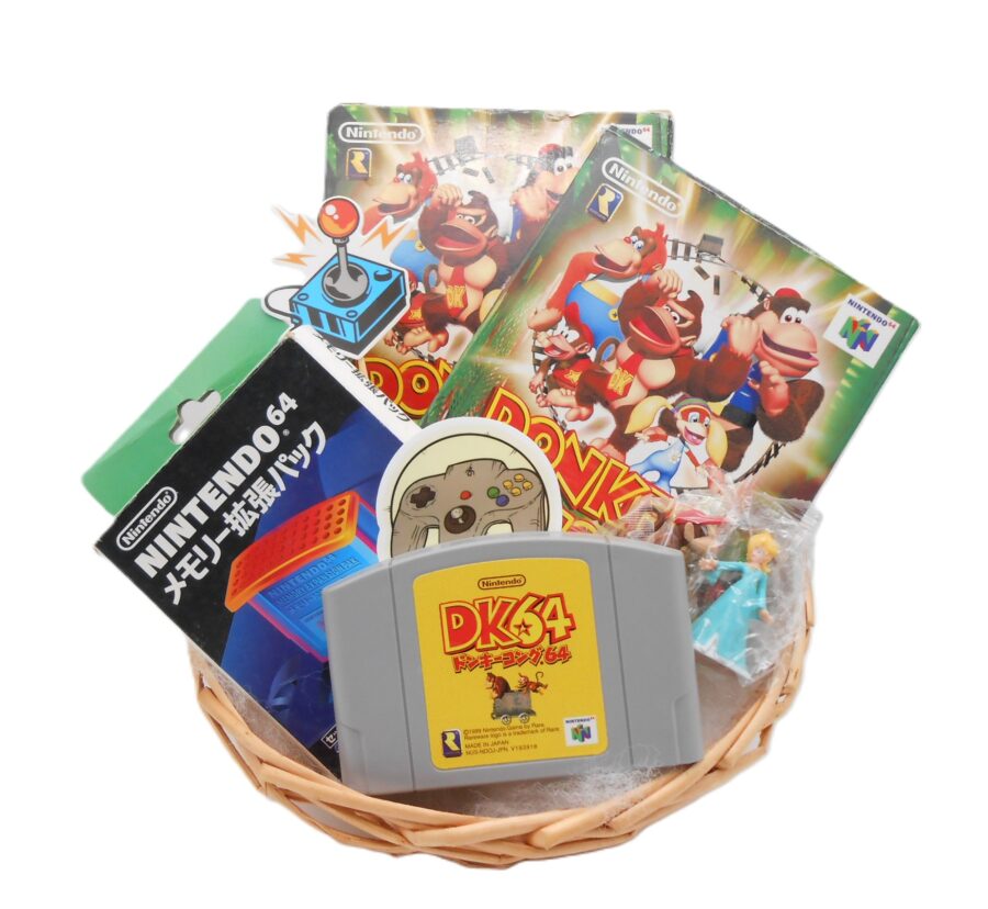 PRÄSENTKORB "N64 Donkey Kong" Big Box Nintendo Japan Version Geschenkidee