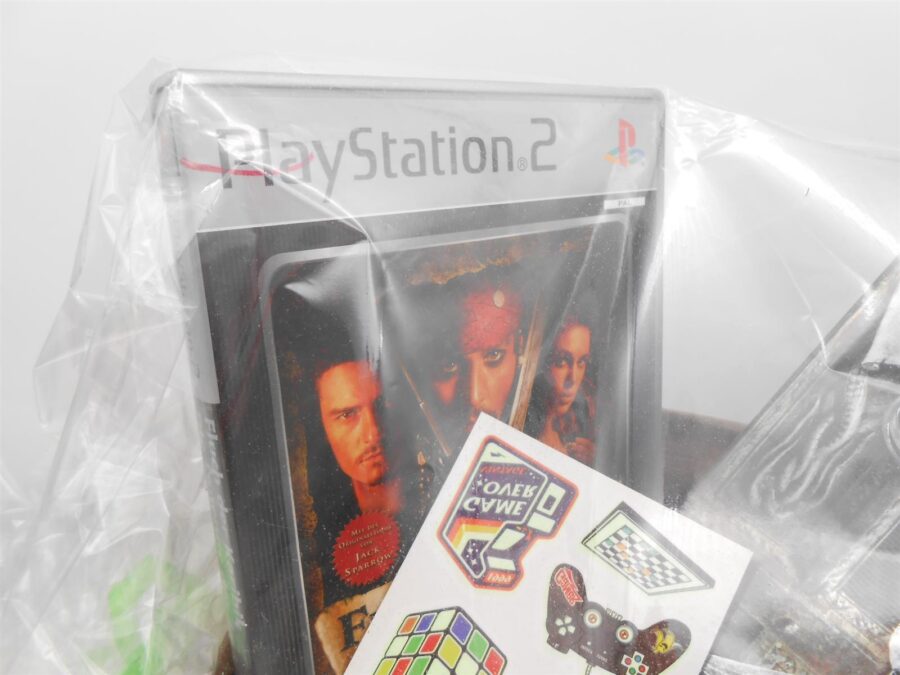 PRÄSENTKORB "PS2 Fluch der Karibik" Playstation Spiel + DVD Box