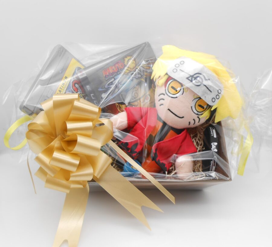 PRÄSENTKORB "PS3 Naruto Storm 1+2 Steelbook" Playstation + Plüschfigur