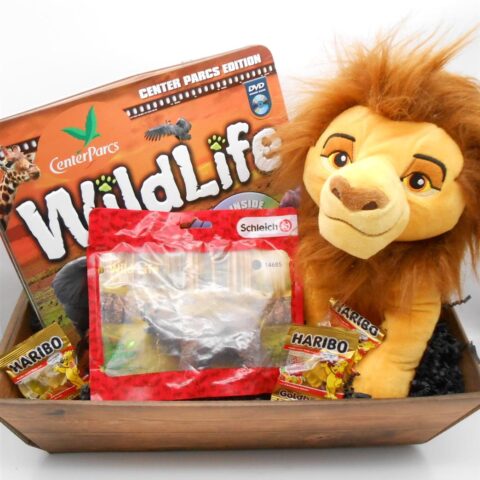 PRÄSENTKORB "Wildlife" König der Löwen - Brettspiel - Schleich Geschenkidee