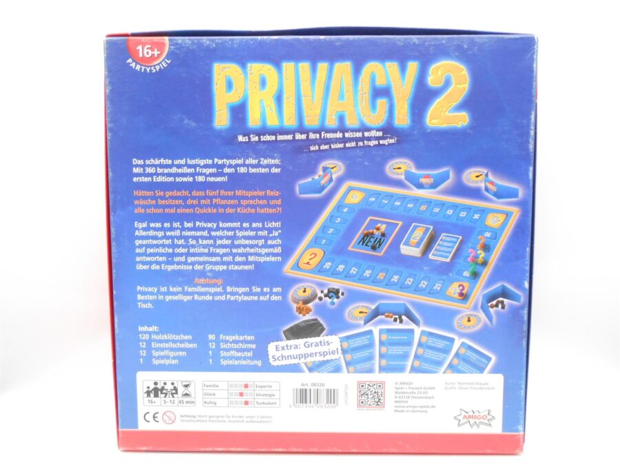 PRIVACY 2 Gesellschaftsspiel AMIGO ab 16 Jahre 2 bis 5-12 Spieler