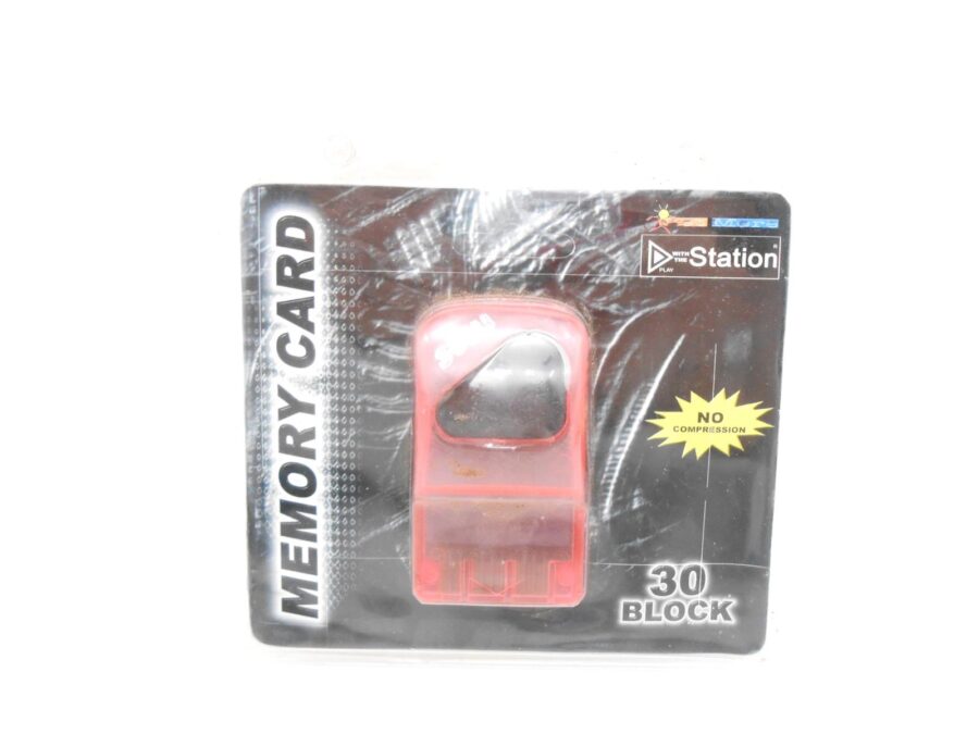 PS1 - Memorycard / Speicherkarte 2 MB / 30 Blocks Rot mit OVP