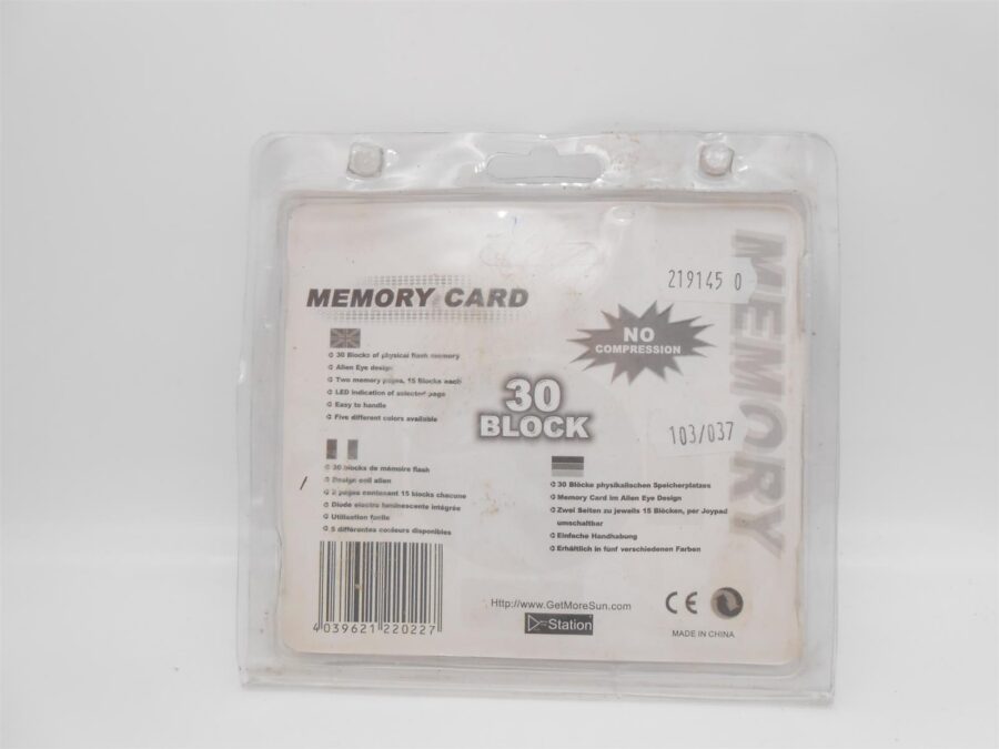 PS1 - Memorycard / Speicherkarte 2 MB / 30 Blocks Rot mit OVP