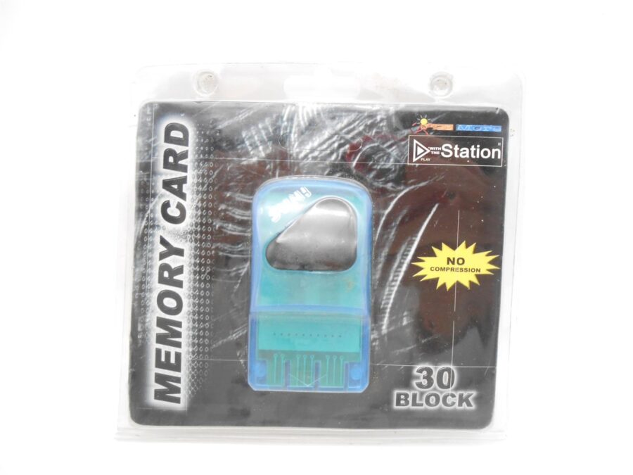 PS1 - Memorycard / Speicherkarte 2 MB / 30 Blocks Türkis mit OVP