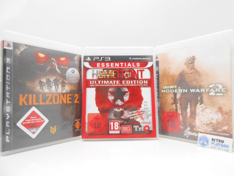 PS3 Sony Playstation 3 Killzone 2 + Homefront + Call of Duty Zustand: Gut