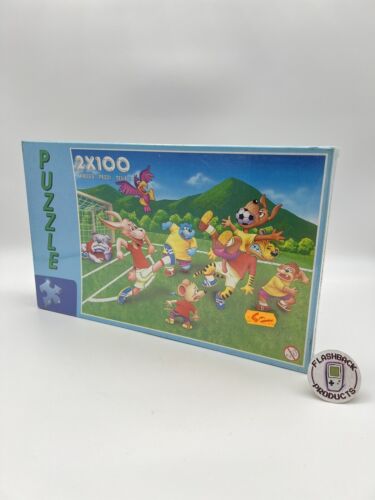 Puzzle Kinderpuzzle Fußball Motiv Retro Vintage 2x100 Teile Neu & Sealed