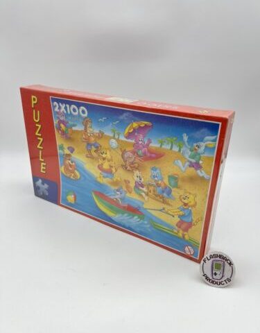 Puzzle Kinderpuzzle Strand Motiv Retro Vintage 2x100 Teile Neu & Sealed