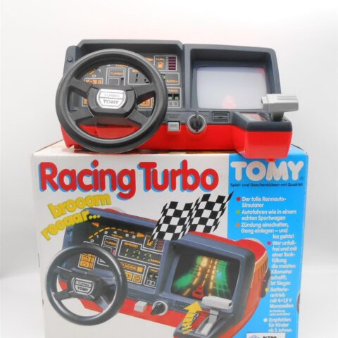 Racing Turbo Cockpit TOMY+ OVP Aufkleberbogen Anleitung 1982 getestet TOP