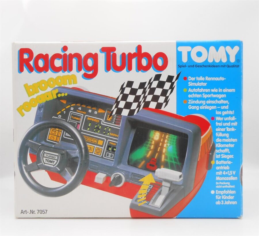 Racing Turbo Cockpit TOMY+ OVP Aufkleberbogen Anleitung 1982 getestet TOP