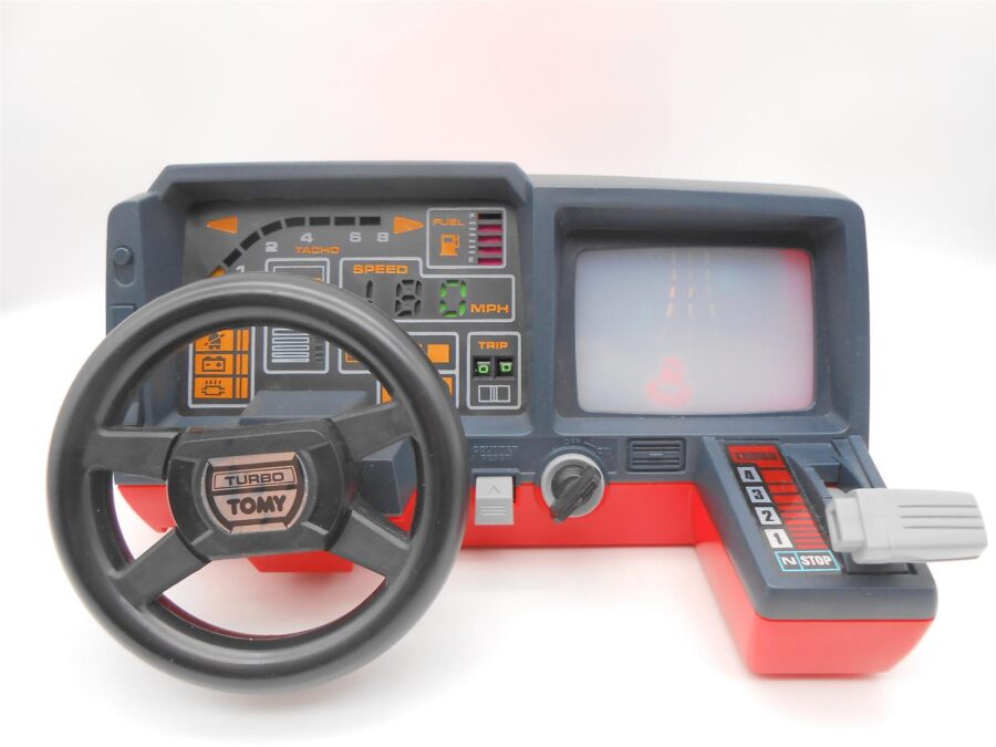 Racing Turbo Cockpit TOMY+ OVP Aufkleberbogen Anleitung 1982 getestet TOP