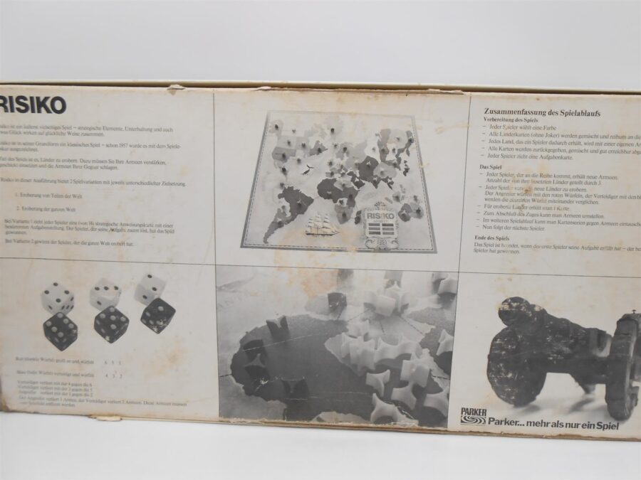 RISIKO Parker Spiel Brettspiel 1975 vollständig verpackung beschädigt