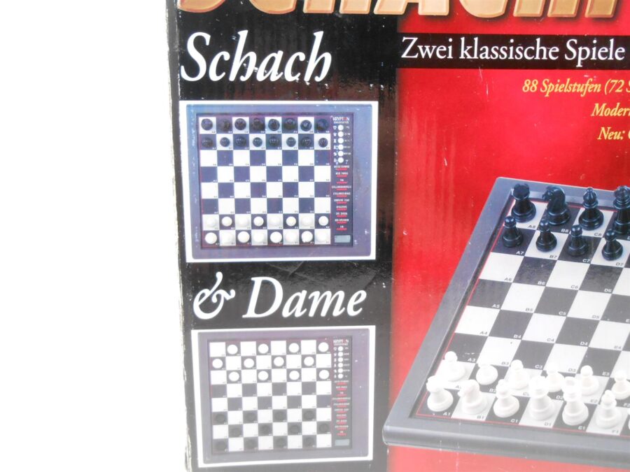 Schachcomputer 2 in 1 Schach & Dame Krypton vollständig, getestet