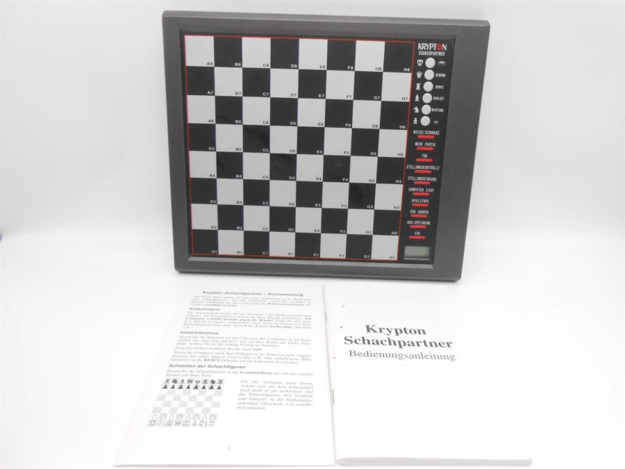 Schachcomputer 2 in 1 Schach & Dame Krypton vollständig, getestet