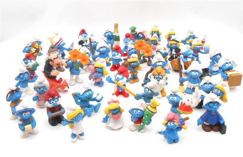 Schlümpfe XXL Bundle 48 Figuren verschiedene Jahrgänge Peyo Schleich