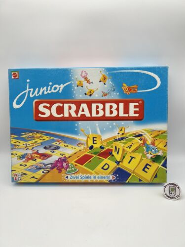 Scrabble Brettspiel Gesellschaftsspiel Kinder Junior Zwei in eins! Mattel