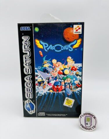 Sega Saturn Spiel: PARODIUS (1995) Retro Vintage Zustand: Gut