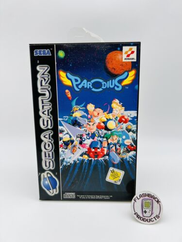 Sega Saturn Spiel: PARODIUS (1995) Retro Vintage Zustand: Gut