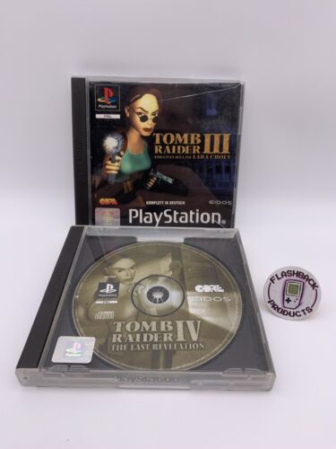 Sony Playstation 1 Spiel Gunfighter : Tomb Raider lll + IV / Zustand: Gut