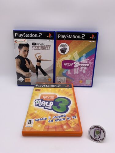 Sony Playstation 2 Eye Toy Groove + Play 3 + Kinetic Combat Zustand: Gut