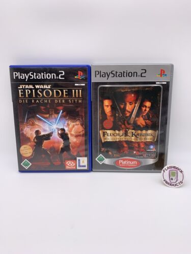 Sony Playstation 2 🔥Star Wars Episode 3 & Fluch Der Karibik🔥Zustand:Gut