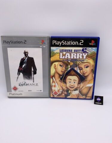 Sony Playstation 2 PS2 - Bundle: Hitman 2 & LARRY Zustand: Gut