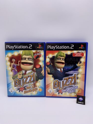 Sony Playstation 2 PS2 - Buzz das große Quiz & das Musik Quiz Zustand Gut