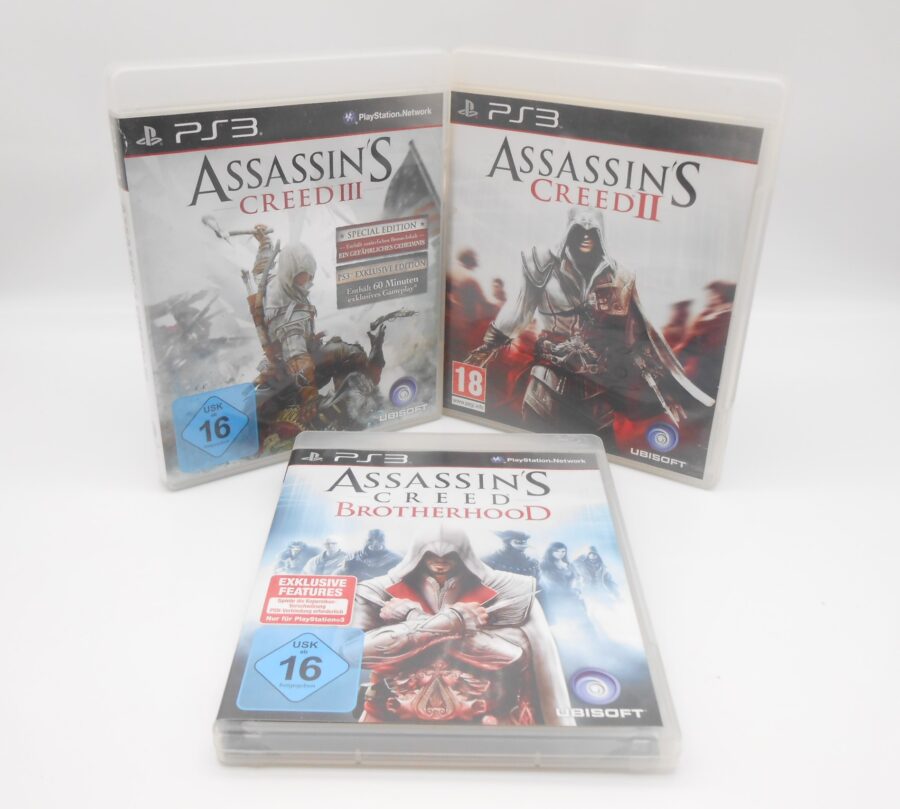 Sony PlayStation 3 Assassin´s Creed 2 + 3 + Brotherhood guter Zustand
