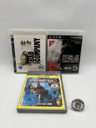 Sony PlayStation 3 Medal Of Honor + Uncharted 2+ Battlefield Zustand: Gut