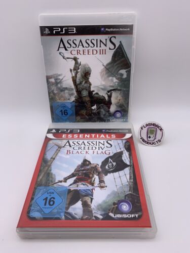 Sony Playstation 3 PS3 Spiel Bundle Assassin‘s Creed lll + lV Zustand: Gut