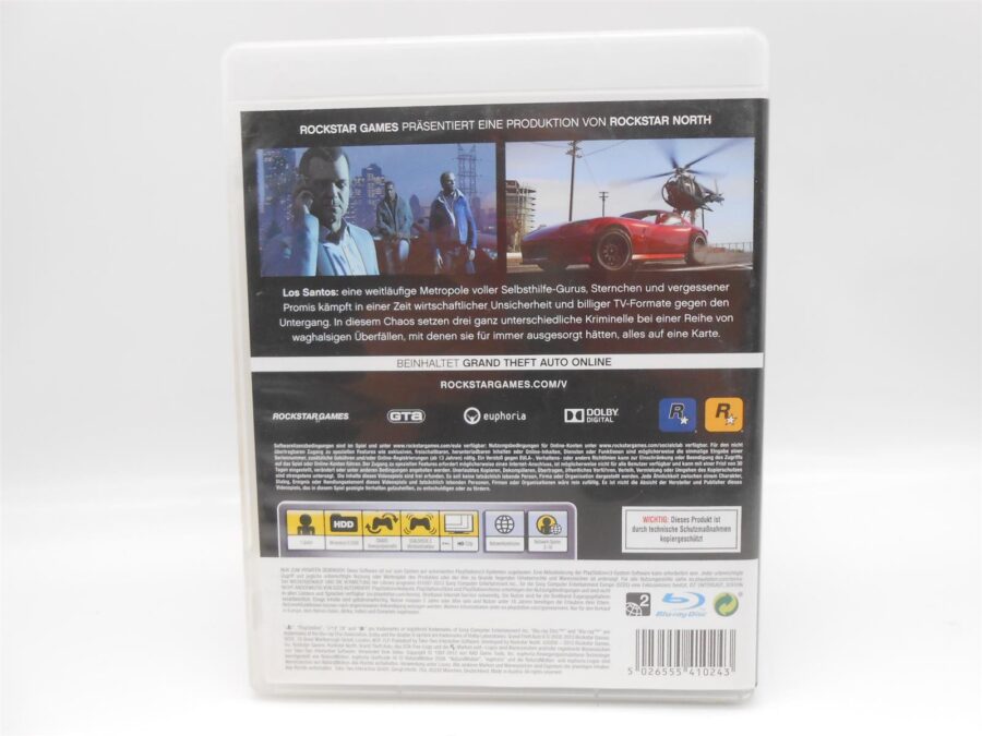 Sony Playstation 3 Spiel: GTA GRAND THEFT AUTO V Zustand: Gut