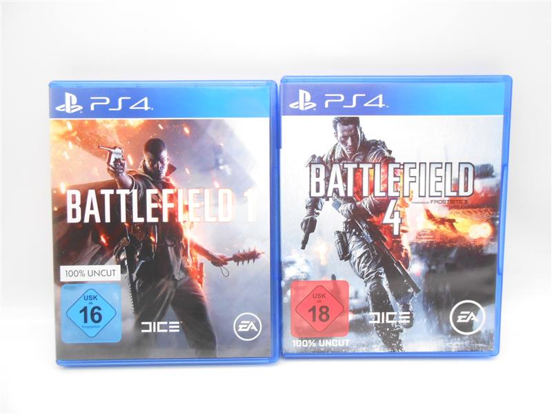Sony Playstation 4 BATTLEFIELD 1 & 4 Bundle 18+ Spiel Game