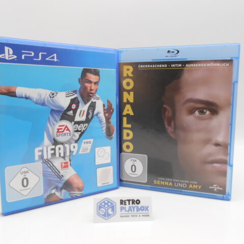 Sony Playstation 4 PS4 FIFA 19 + RONALDO BLU-RAY FILM Zustand: Gut