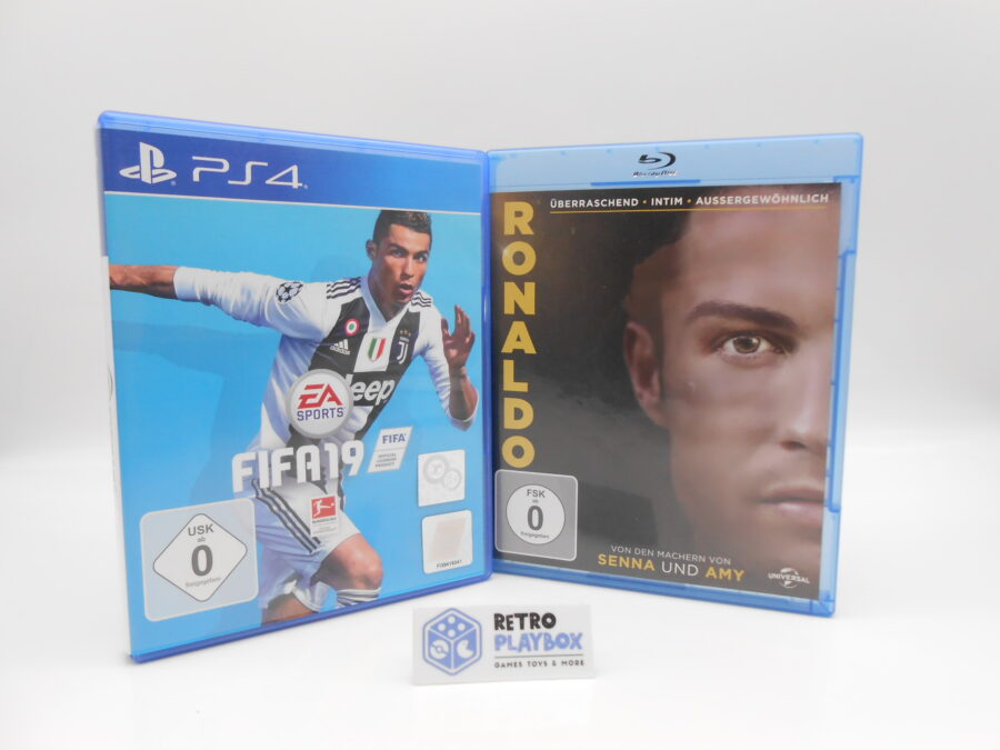 Sony Playstation 4 PS4 FIFA 19 + RONALDO BLU-RAY FILM Zustand: Gut