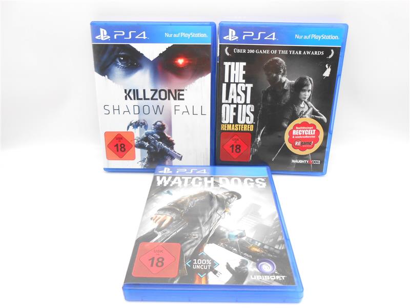 Sony Playstation 4 WatchDogs + Killzone + The Last of Us Bundle 18+ Spiel