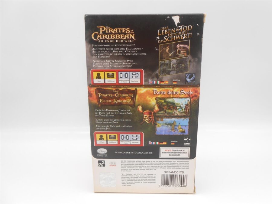 SONY Playstation PSP DISNEY PIRATES OF THE CARIBBEAN DOPPELPACK Zust. Gut