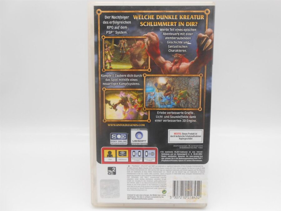 SONY Playstation PSP Spiel UNTOLD LEGENDS THE WARRIOR´S CODE Zustand Gut