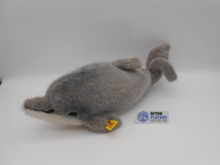 Steiff Stofftier Delfin "Finny", Fahnennummer 2320/35 ca.32 cm Vintage
